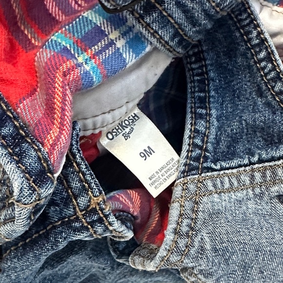 OshKosh B'gosh - Kids Lined Denim Overalls with Patch design - Picture 3 of 6